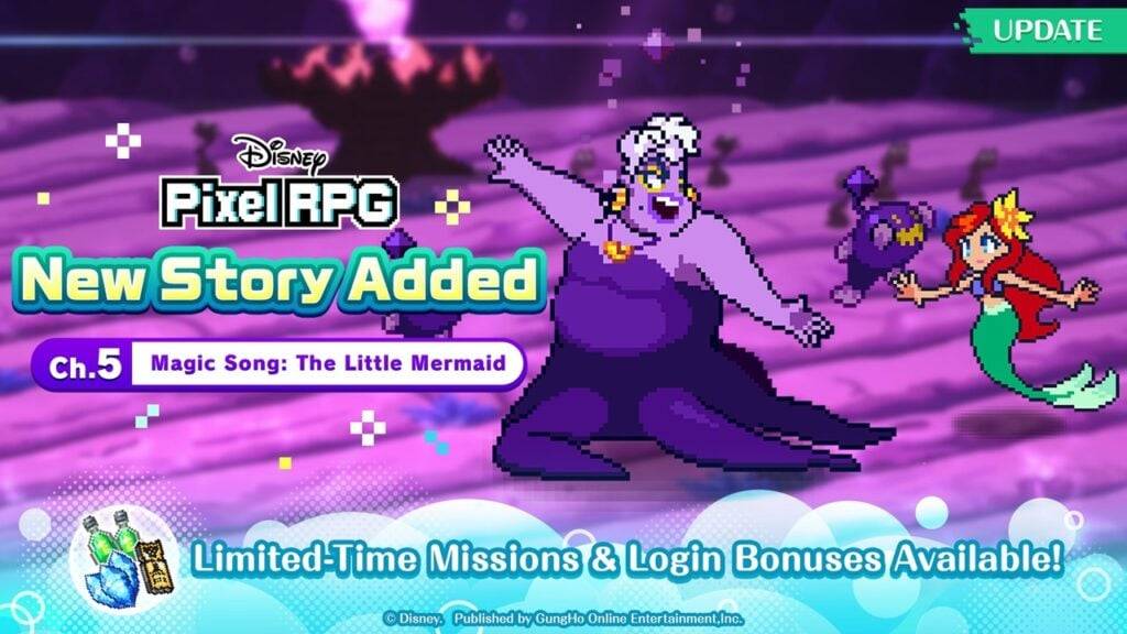 "Disney Pixel RPG Update: Kumuha ng Ariel at Ursula mula sa Little Mermaid"