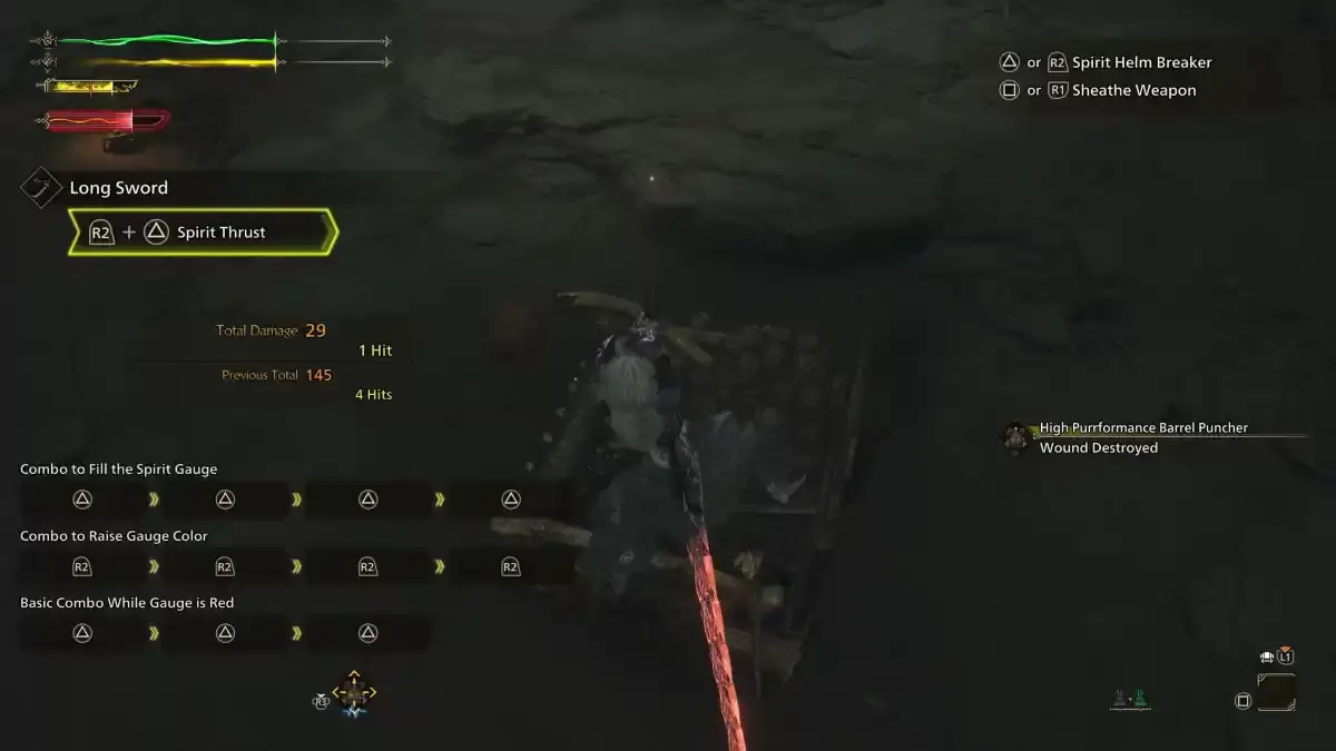 Long Sword Combo Visual Guide