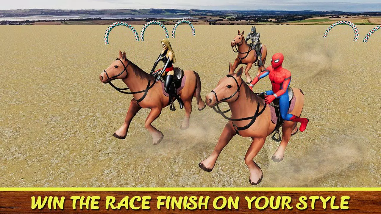 Diligent SuperHeroes Horse Riding 3d Ekran Görüntüsü 3