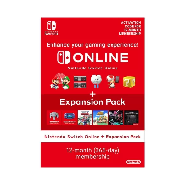 Nintendo Switch在線12個月 +擴展包365天會員資格下載