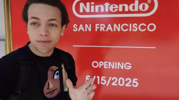 超級咖啡館在一家尚未開業的商店中排隊等待Nintendo Switch 2。圖片來源：超級咖啡館 / YouTube。