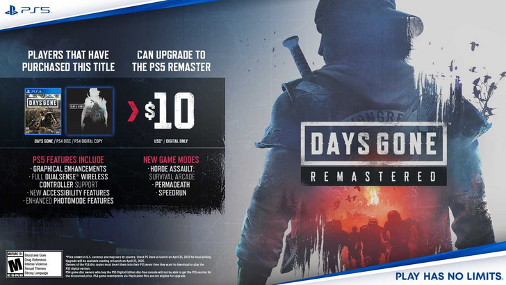 Days Gone Remastered Upgrade