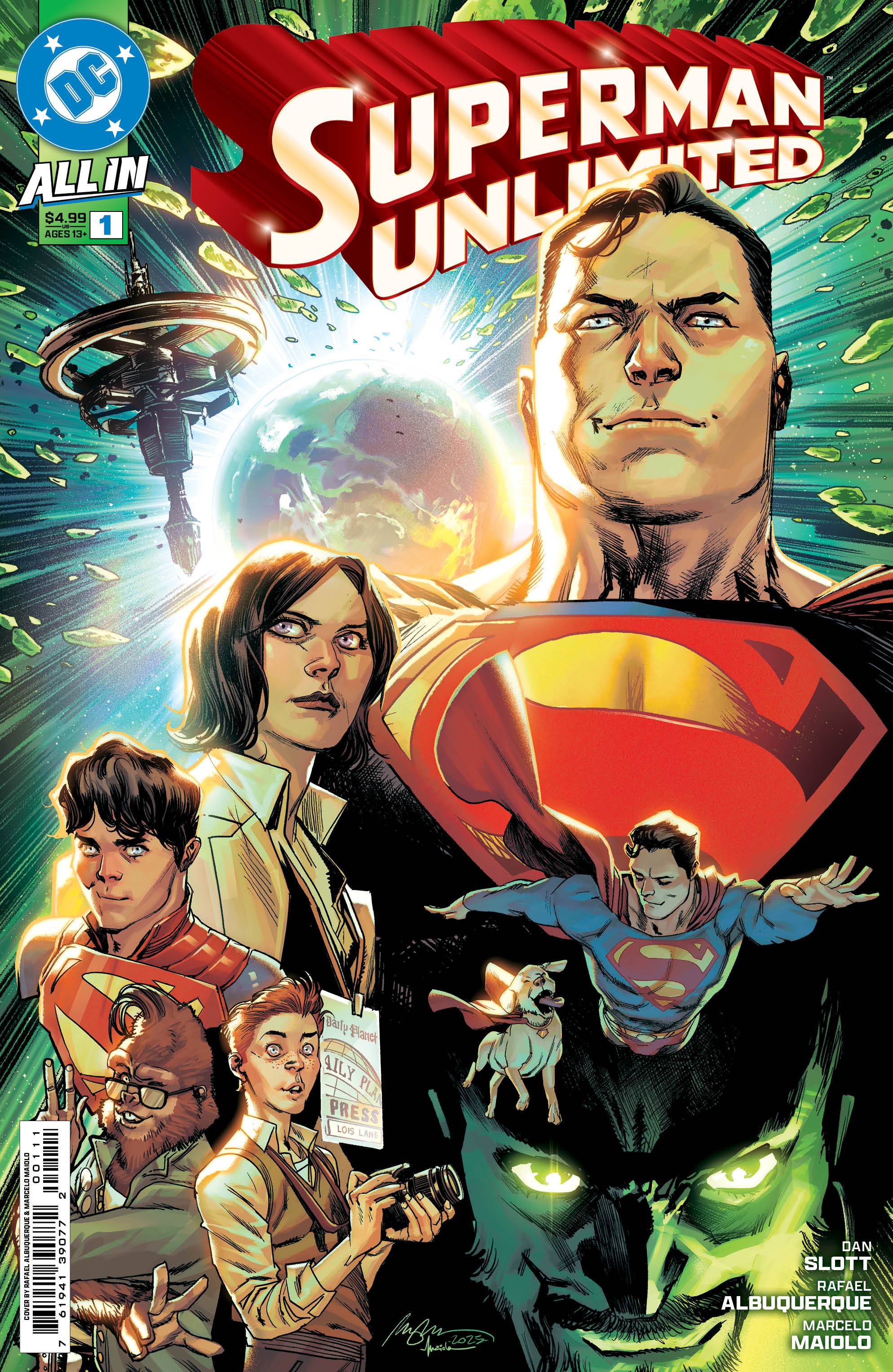 Imagem da obra de arte ilimitada de Superman por Rafael AbueQuerque