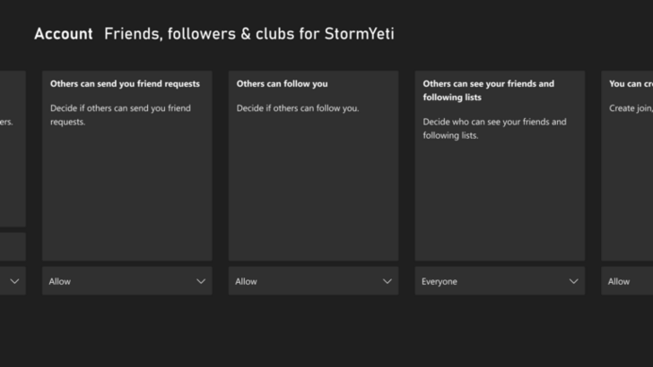 Xbox Friend Requests and Following System
