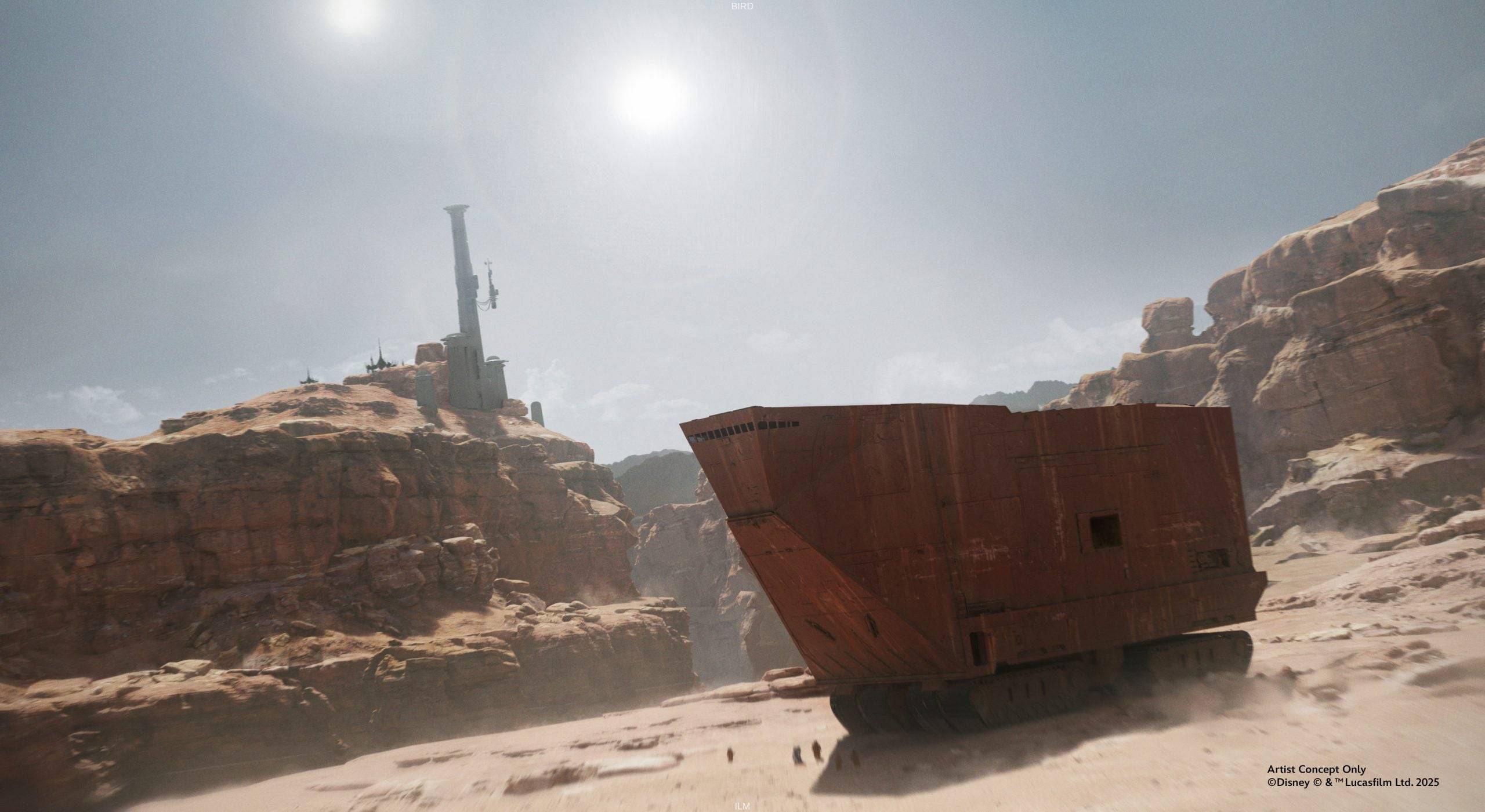 Millennium Falcon için Mandalorian ve Grogu Mission Concept Sanatı: Kaçakçının Koşusu