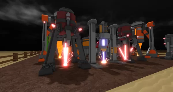 一堆練習正在Roblox無標題的鑽探遊戲中鑽探地面