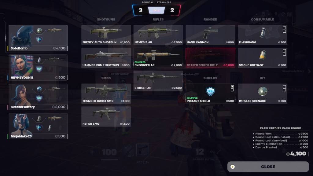 Het Buy -scherm in Fortnite Ballistic als onderdeel van een artikel over de beste loadout.