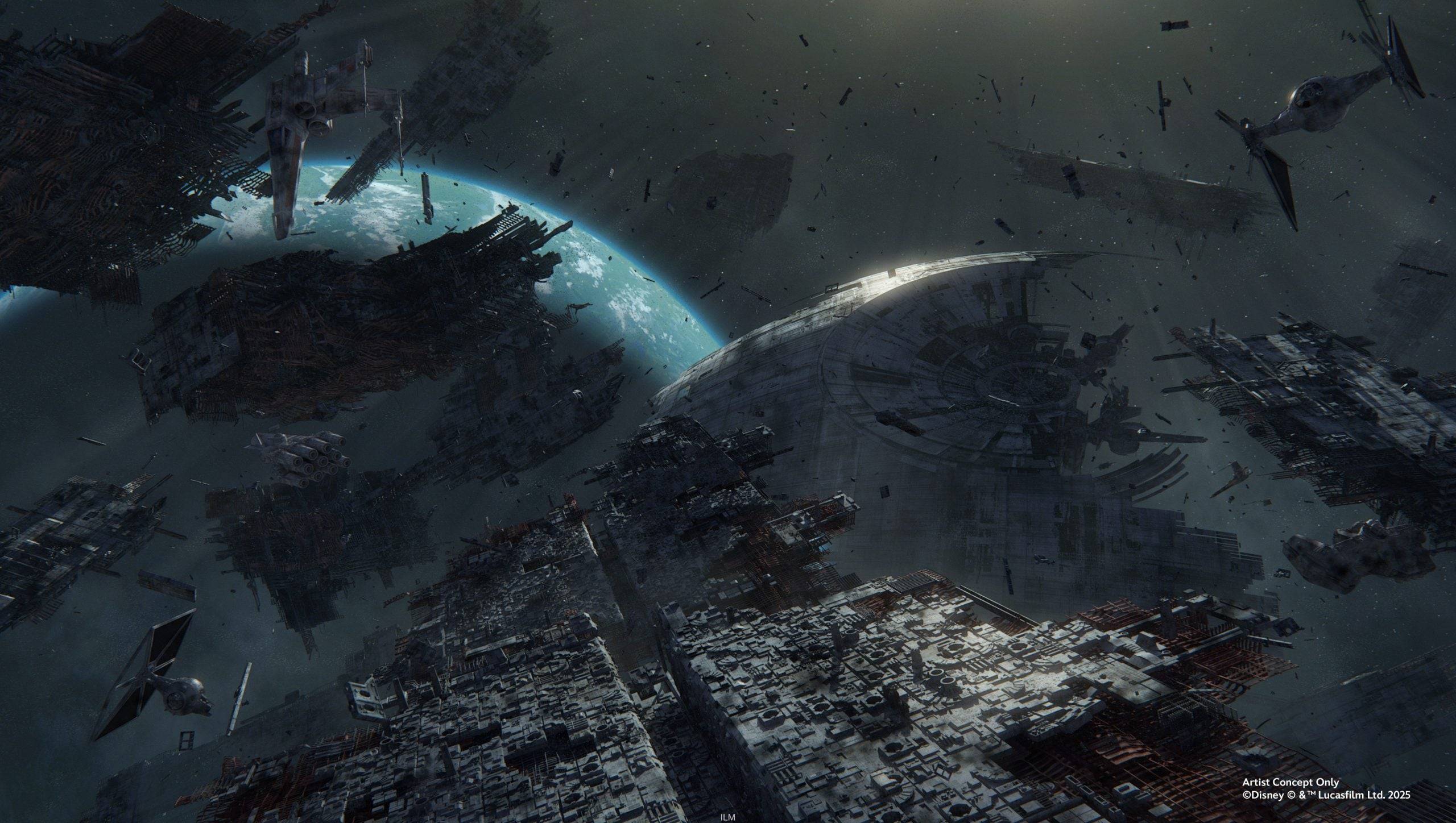Millennium Falcon için Mandalorian ve Grogu Mission Concept Sanatı: Kaçakçının Koşusu