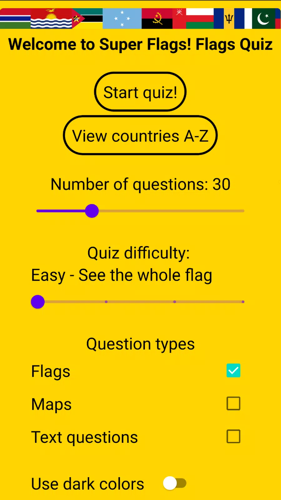 Super Flags! Flag Quiz Captura de pantalla 0