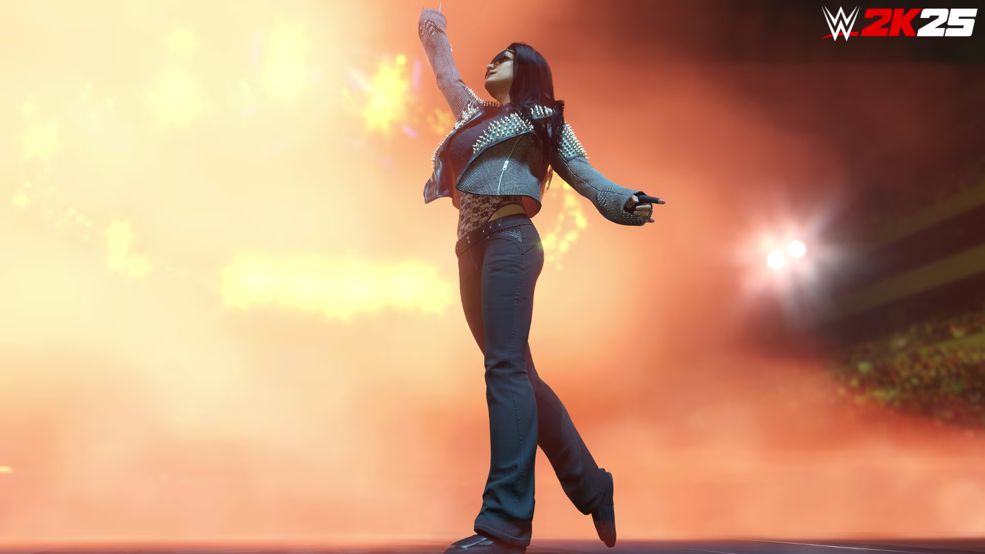 Babae na pasadyang superstar sa WWE 2K25 Myrise mode